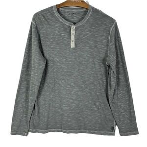 Nwot Lucky Brand Grey Weekend Slub Jersey Long Sleeve Henley Tee Men’s XL 2022